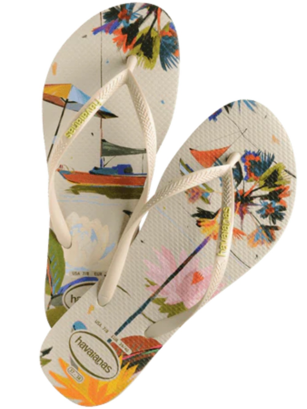 NWT Women's Summer Bliss Slim Flip Flops Havaianas Sandals 7/8 - Picture 4 of 15
